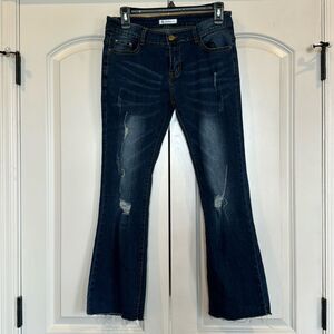Egs California Flare distressed released hem jeans